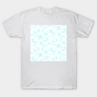 Light Blue Watercolor Petals T-Shirt